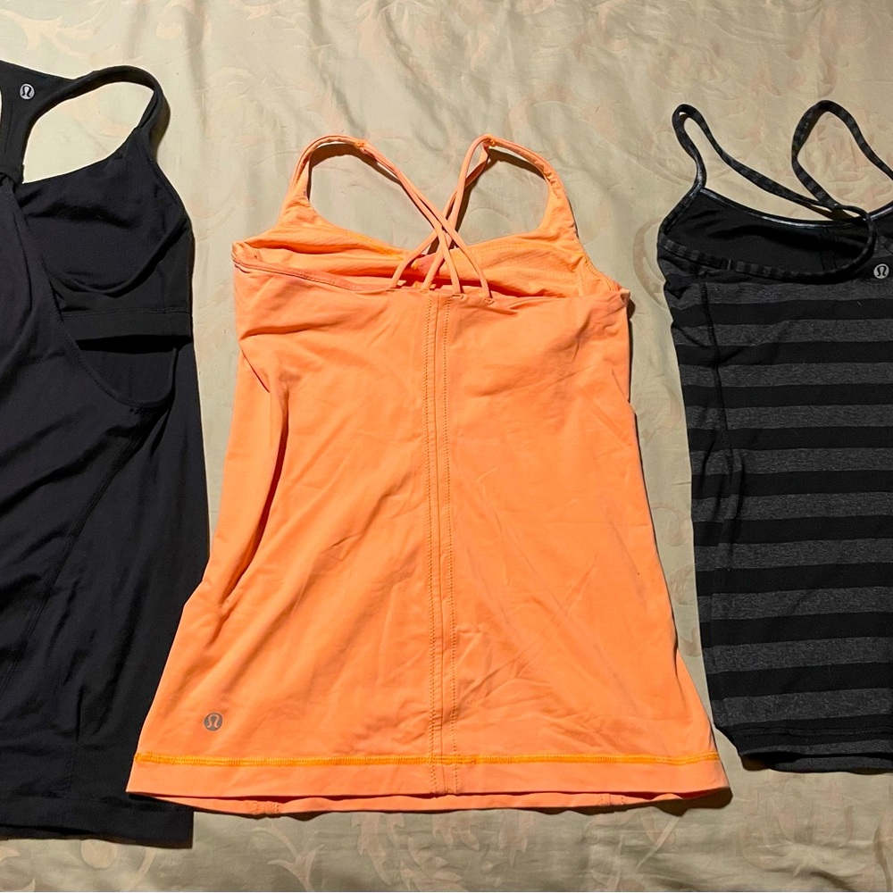 These three Lulu lemon tops are all size small and just lightly worn.